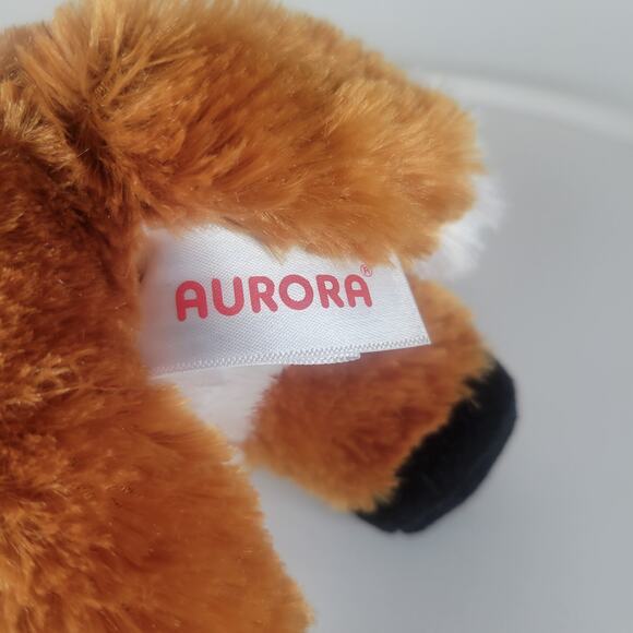Fox Plush Stuffed Animal 8" Laying Toy Brown White Black JUL2021 Aurora World - Picture 11 of 16